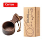 Black walnut wood short-handled coffee spoon