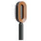 Self-cleaning anti-static hairbrush for women
