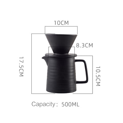 Ceramic drip-filter pour-over coffee cup