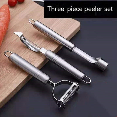 Multifunctional food peeler, corer, and slicer