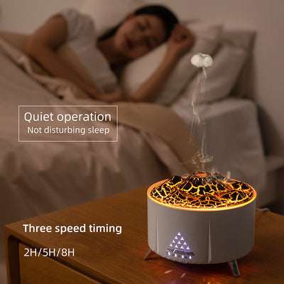 Volcanic aromatherapy humidifier with Bluetooth speaker