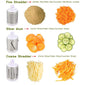 Multifunctional manual vegetable shredder and slicer