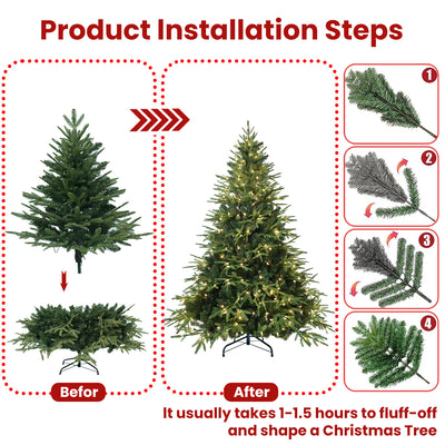 PVC Christmas tree with lights