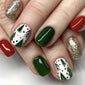 Christmas-themed nail art