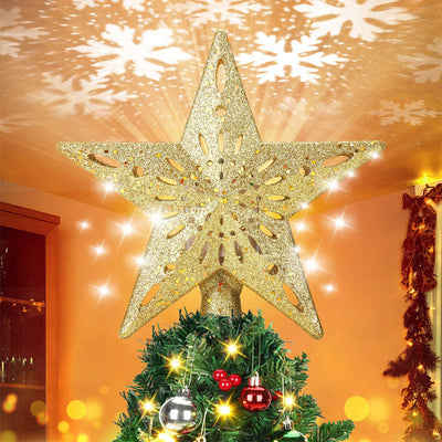Christmas tree star snowflake projection light