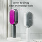 Self-cleaning anti-static hairbrush for women
