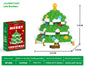 Christmas tree-themed building block set