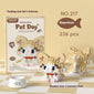 Cute pet building block set