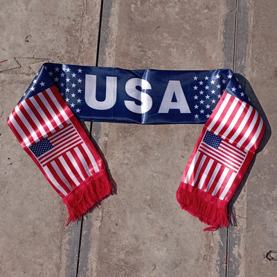 US Flag Satin Fan Scarf