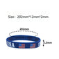 US Flag Red, White, and Blue Star Silicone Wristband