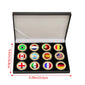 World Cup-Themed Commemorative Coin Set: 12 National Flag Football Coins