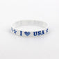 US Flag Red, White, and Blue Star Silicone Wristband