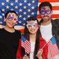 New American Independence Day Party Glasses July 4th National Day Party Decoration Accessories USA Stars and Stripes Glasses Fra