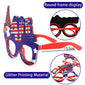 New American Independence Day Party Glasses July 4th National Day Party Decoration Accessories USA Stars and Stripes Glasses Fra