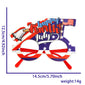 New American Independence Day Party Glasses July 4th National Day Party Decoration Accessories USA Stars and Stripes Glasses Fra