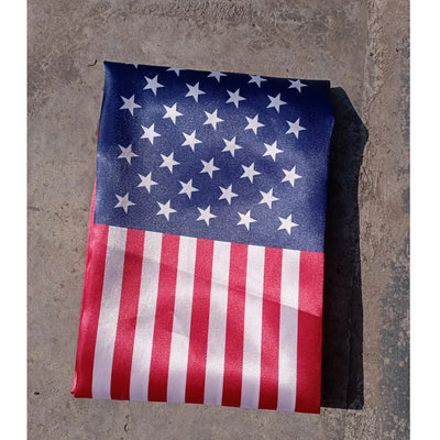 US Flag Satin Fan Scarf