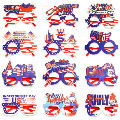New American Independence Day Party Glasses July 4th National Day Party Decoration Accessories USA Stars and Stripes Glasses Fra