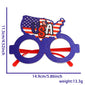 New American Independence Day Party Glasses July 4th National Day Party Decoration Accessories USA Stars and Stripes Glasses Fra