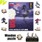 2026 FIFA World Cup We Are USA Poster Jigsaw Puzzle 10.2*11.8in Challenging Unique Shaped Wooden Puzzle Gifts for Kids for Adult