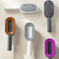 Self-cleaning anti-static hairbrush for women