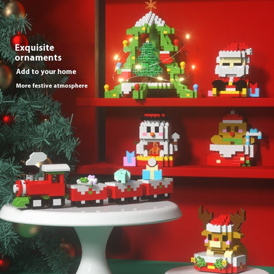 Christmas tree-themed building block set