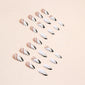 Black and white wavy nail art
