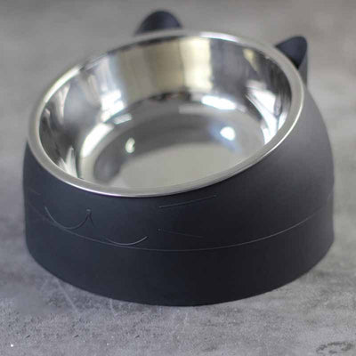 200mlStainless Steel Oblique Mouth Pet  Bowl
