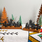 Christmas-themed wooden candle holder