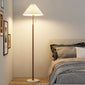 Retro Light Luxury Wood Grain Simple Pleated Floor Lamp