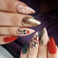 Christmas-themed nail art