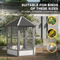 69" Wooden Hexagonal Outdoor Aviary Flight Bird Cage With Covered Roof