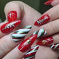 Christmas-themed nail art