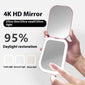 Ultra-thin foldable desk lamp and makeup mirror