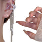 Fashion Elegant Zircon Awn Star Moon Tassel Non-piercing Ear Clip