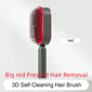 Self-cleaning anti-static hairbrush for women