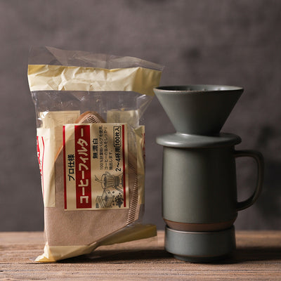 Ceramic drip-filter pour-over coffee cup