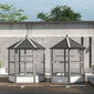 69" Wooden Hexagonal Outdoor Aviary Flight Bird Cage With Covered Roof