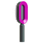 Self-cleaning anti-static hairbrush for women