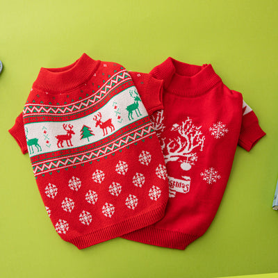 Christmas-themed dog sweater