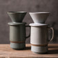 Ceramic drip-filter pour-over coffee cup