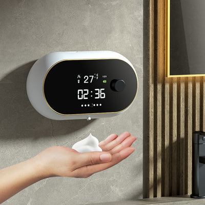 Wall-mounted automatic foam soap dispenser
